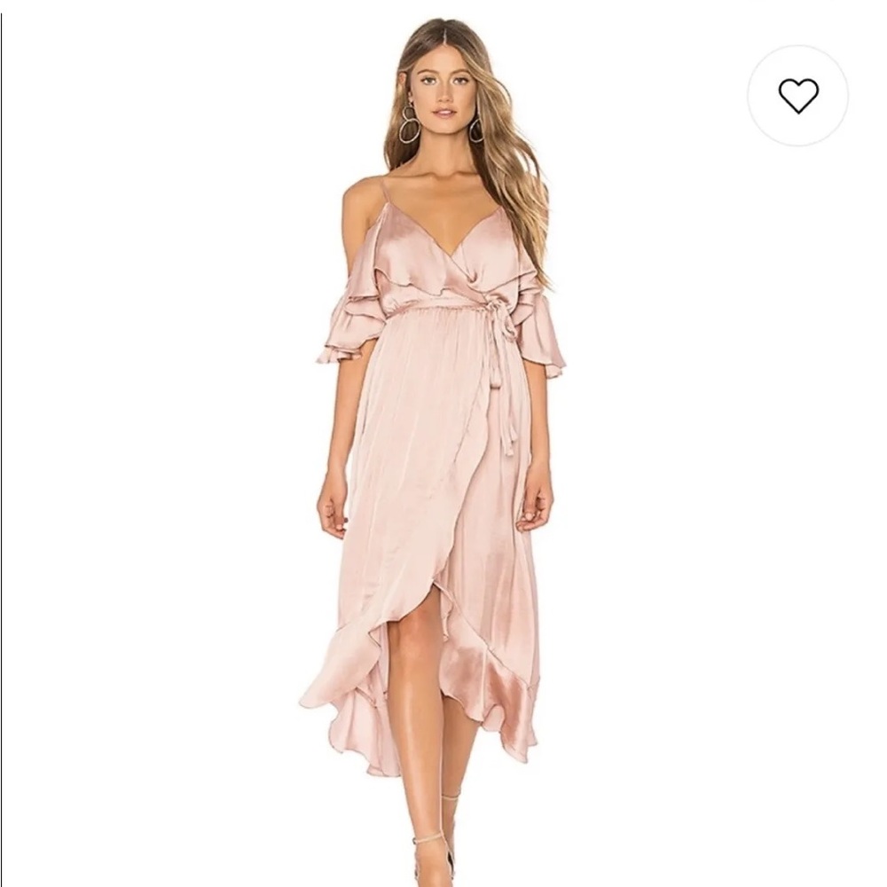 Bardot Bea wrap dress in biscotti - worn once for a wedding